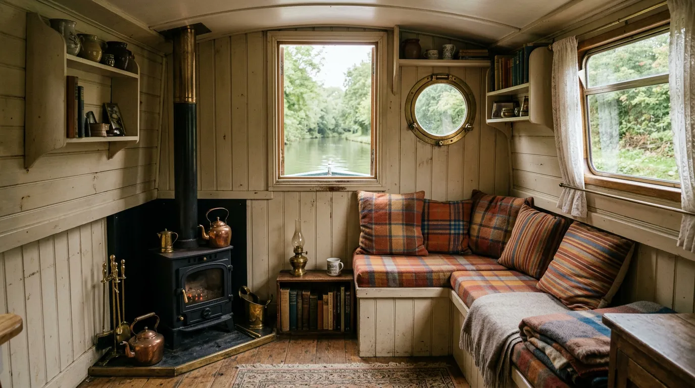 Narrowboat interiors.